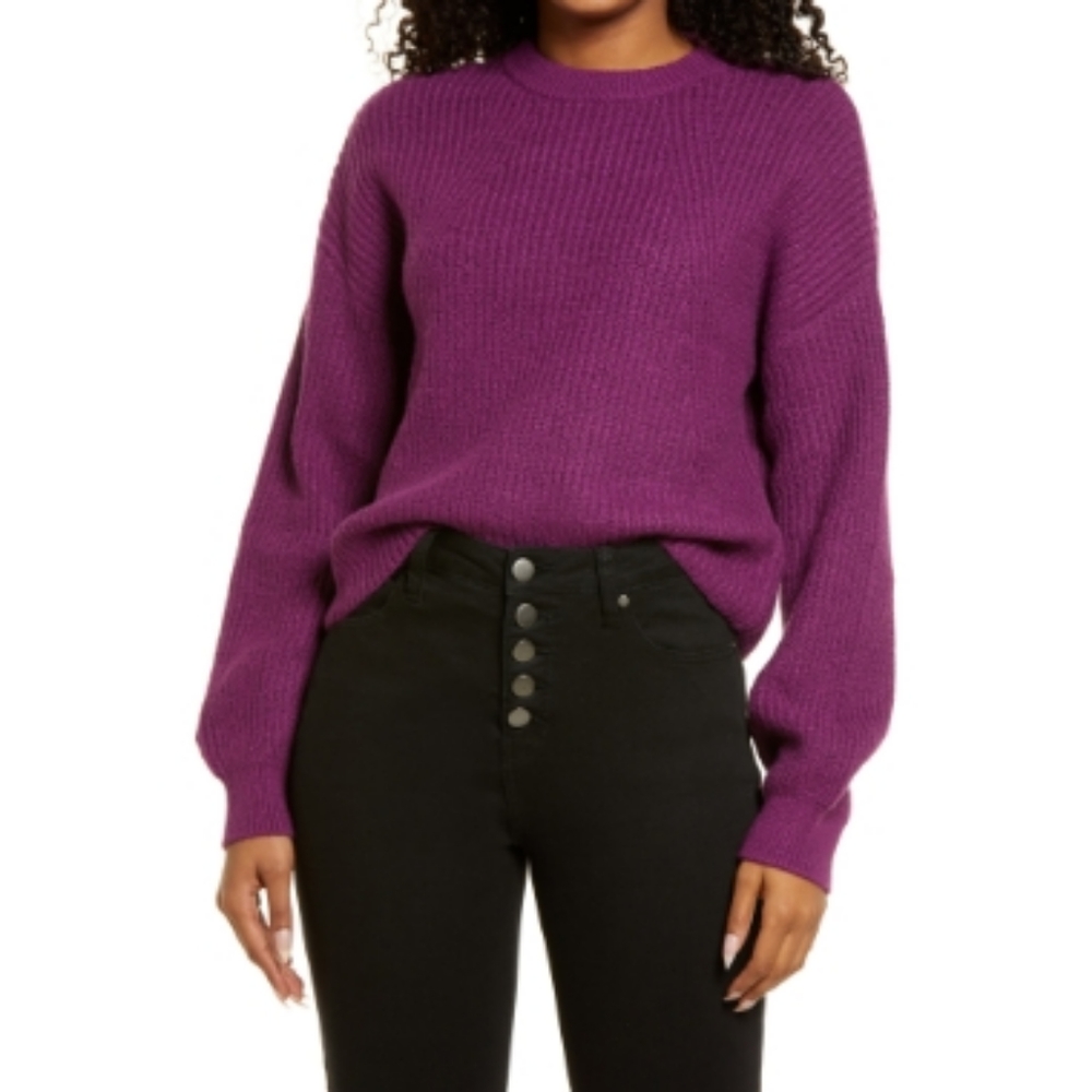BP. Rib Crop Crewneck Pull Over Sweater